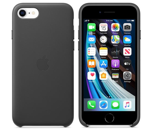Apple Leather Case do iPhone 7/8/SE czarny - 384317 - zdjęcie 2